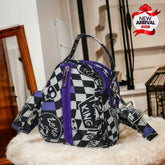 Double Pocket Parachute Printed Cross Body Bag